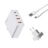 somostel ładowarka sieciowa gan 2xusb+2xpd 130w power delivery pd biały gan sms-ba02