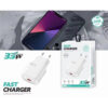 ecobox ładowarka sieciowa gan typ-c + kabel typ-c - typ-c 33w biały