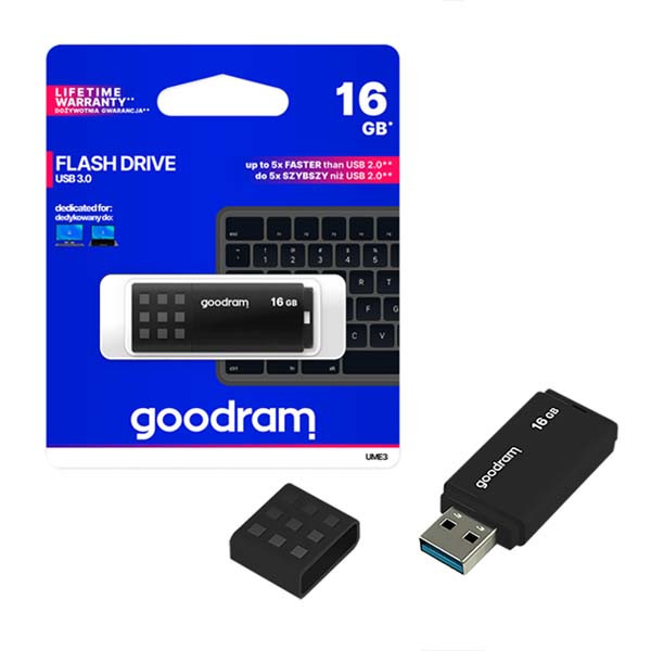pendrive 16gb goodram usb 3.0 pamięć przenośna czarny tgd-ume30160k0r11