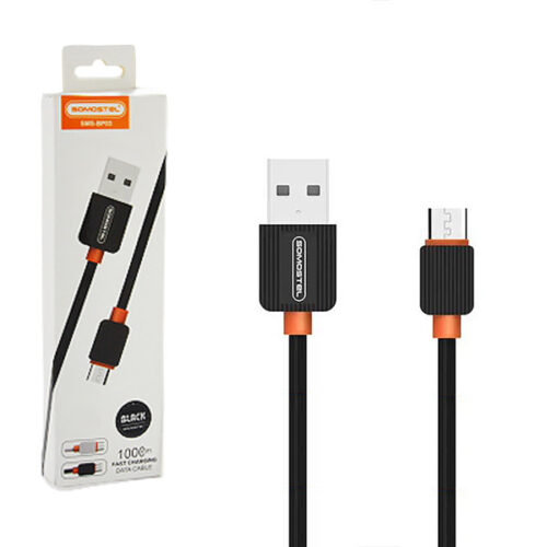 somostel kabel usb micro 2a somostel czarny 2000mah quick charger 1m powerline sms-bp03