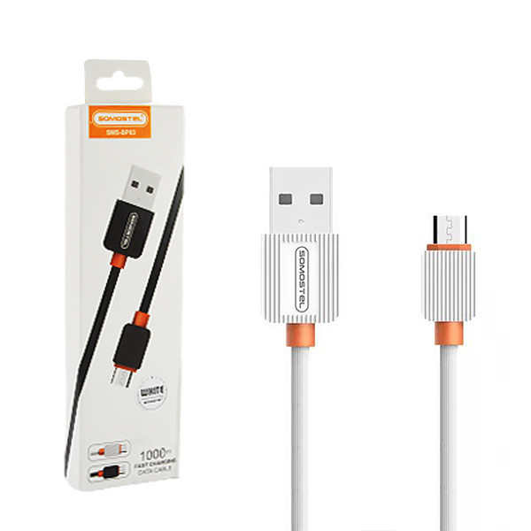 somostel kabel usb - microusb 2a 18w 1m quick charge qc3.0 biały sms-bp-3