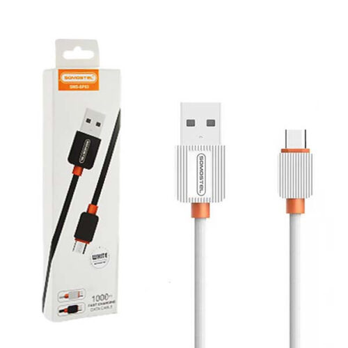 somostel kabel usb - typ-c 2a 20w 1m quick charge qc3.0 biały powerline sms-bp03