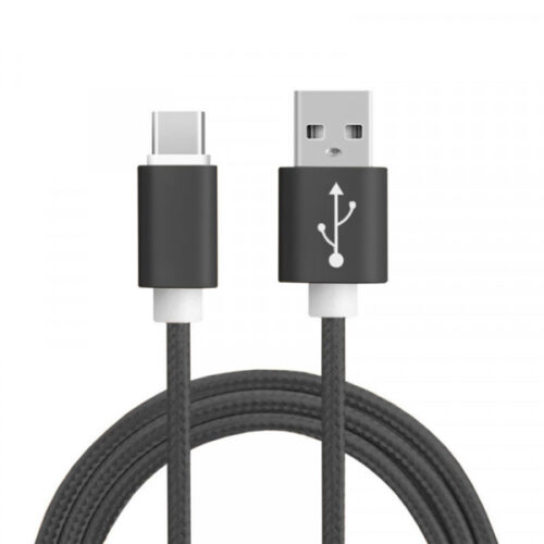economy kabel usb typ-c nylon czarny qc2.0