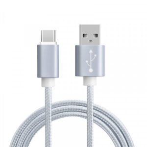 economy kabel usb micro nylon czarny 2a kątowy 1m