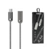 kabel usb typ-c 2.4a somostel srebrny 2400mah quick charger qc 3.0 1m powerline sms-bj01 usb-c metal