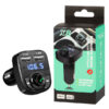 ecobox transmiter fm bluetooth uniwersalny + ładowarka 3,1a zestaw głośnomówiący fm x8 czarny