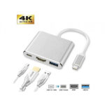 adapter typ-c rozdzielacz hdmi + typ-c + usb dex
