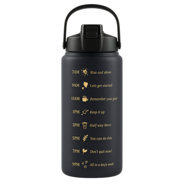 trusty butelka sportowa / motywacyjna bidon refill czarna złoty 2000ml