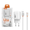 somostel ładowarka sieciowa usb + kabel usb - microusb 2.1a 10w 1m biały sms-a52