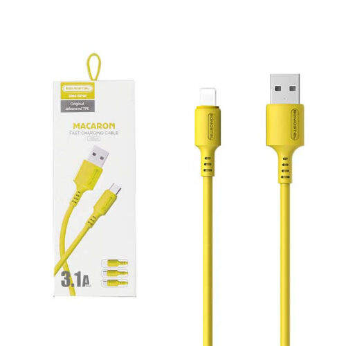 somostel kabel usb - lightning 3.1a 30w 1.2m quick charge qc3.0 żółty sms-bp06