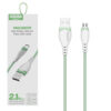 somostel kabel usb - microusb 2.1a 18w 1.2m quick charge qc3.0 zielony sms-bp04