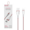 somostel kabel usb - typ-c 2.1a 20w 1.2m quick charge qc3.0 różowy powerline sms-bp04