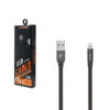 somostel kabel wzmacniany usb - lightning 2.4a 30w 1m quick charge qc3.0 czarny sms-bw04