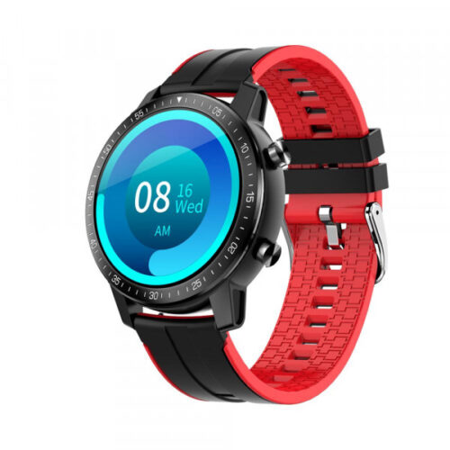 zegarek sportowy smartwatch czarny czerwony senbono s30