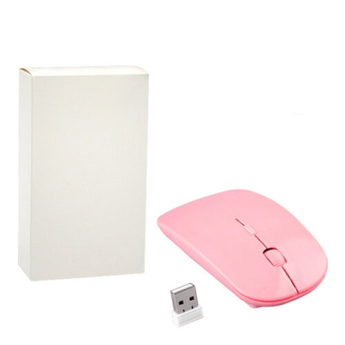 ecobox mysz optyczna bezprzewodowa 4d slimfit różowa