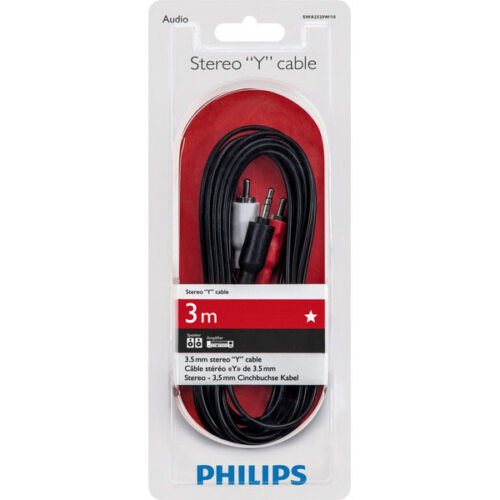 kabel stereo 3m philips chinch rca do jack 3,5 cala phil-swa2520w/10