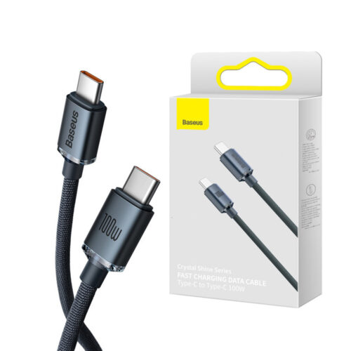 baseus kabel typ-c - typ-c 100w 2m fast charging czarny cajy0007 01