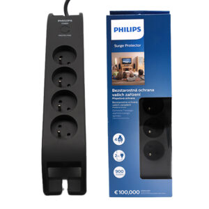 przedłużacz sieciowy philips listwa zasilająca zielona 4 gniazda 1,5m chp2147g/60