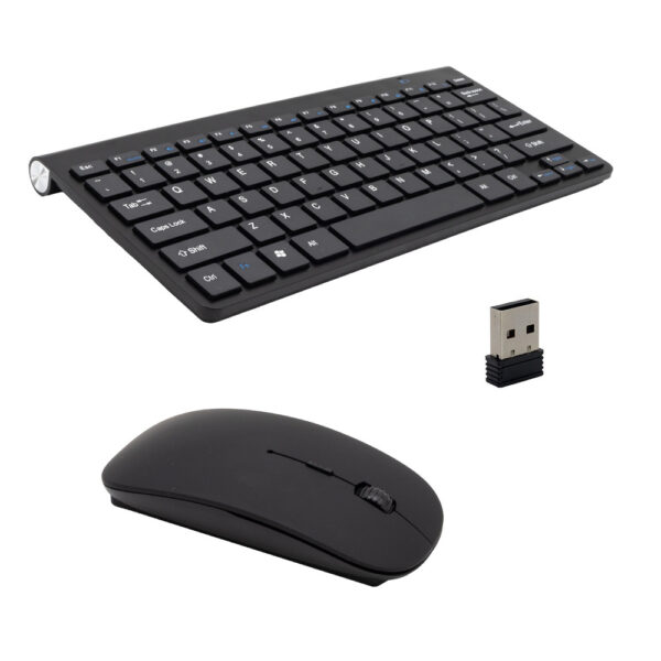 ecobox klawiatura + mysz optyczna bezprzewodowa czarna imac mini