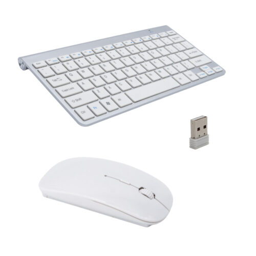 ecobox klawiatura + mysz optyczna bezprzewodowa srebrna imac mini