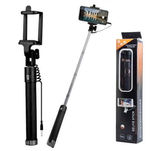 ecobox statyw selfie stick z kablem uchwyt monopod