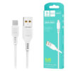 denmen kabel d01 usb - microusb 2.4a 12w 1m quick charge qc3.0 biały d01
