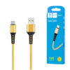 denmen kabel d02 usb - microusb 2.4a 12w 1m quick charge qc3.0 złoty d02