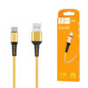 denmen kabel d02 usb - typ-c 2.4a 12w 1m quick charge qc3.0 złoty wzmacniany oplot