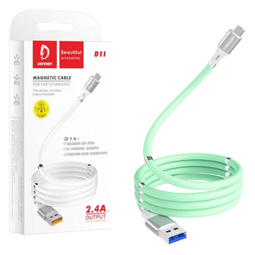kabel usb typ-c denmen miętowy d11t magnetyczny