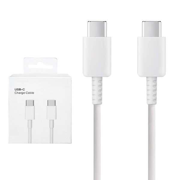 ecobox kabel usb typ-c do typ-c 3a 1m biały pd usb-c