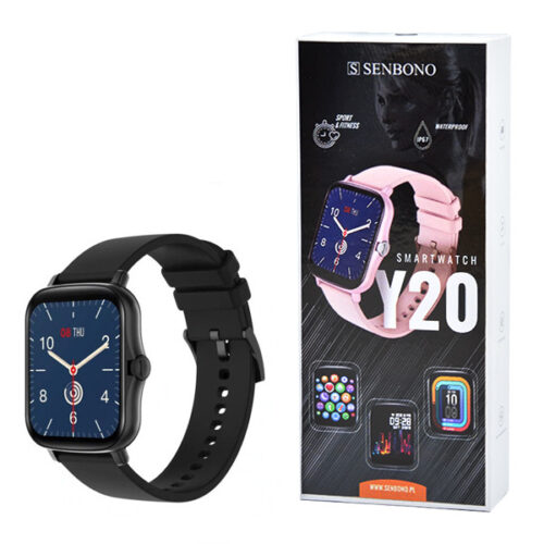 zegarek sportowy smartwatch senbono lady y20 czarny