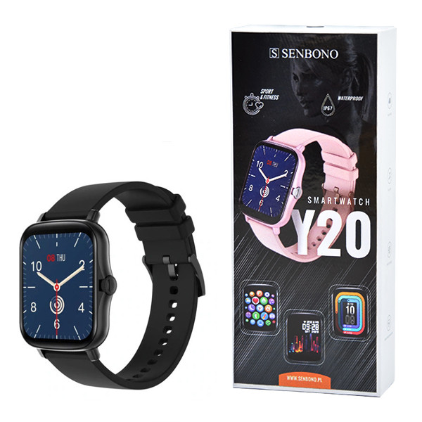 zegarek sportowy smartwatch senbono lady y20 czarny