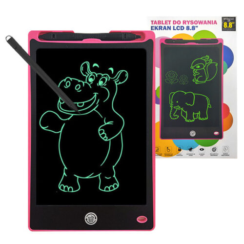 trusty tablet do rysowania 8,8 cala + rysik graficzny różowy