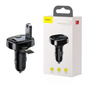 baseus transmiter fm bluetooth 4.2 mp3 + ładowarka samochodowa 2x usb 3.4a zestaw głośnomówiący microsd ccmt000301