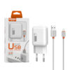 somostel ładowarka sieciowa usb + kabel usb - lightning 2a 10w 1m biały sms-a52