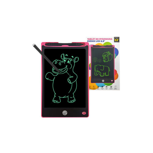trusty tablet do rysowania 8,8 cala + rysik graficzny różowy - bez baterii