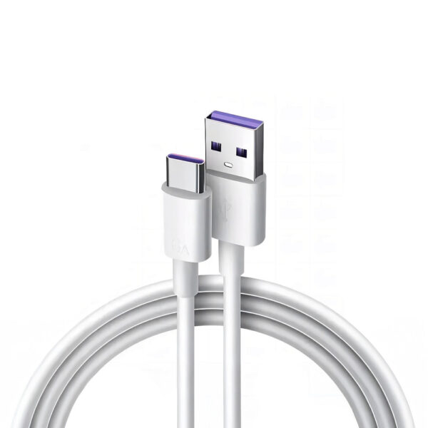 economy kabel usb do typ-c 5a 100w 2m biały usb3.0