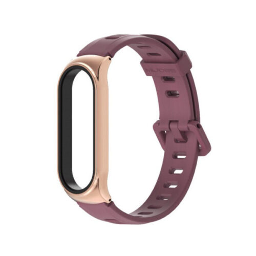 opaska do mi band 3/4/5/6 xiaomi premium red burgundowy