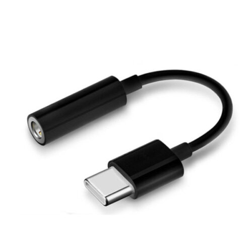 teltech adapter hf usb typ-c na jack 3,5 adapter słuchawek typ c przejściówka czarny new chip (s24) digital audio