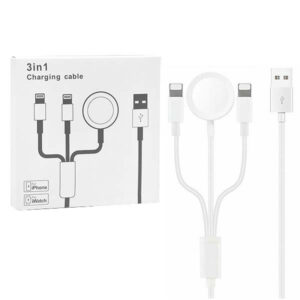 ecobox ładowarka bezprzewodowa do apple watch cable magsafe usb + ładowarka sieciowa usb 1a biała