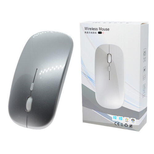 mysz optyczna bezprzewodowa trusty 4d slimfit srbrny hq