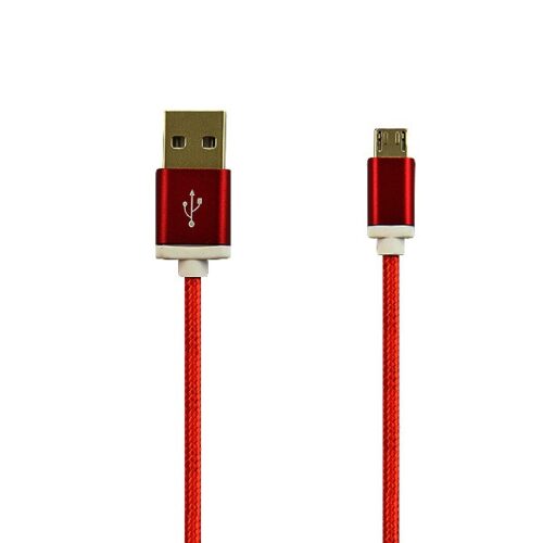 economy kabel usb micro nylon czerwony 1,5m red