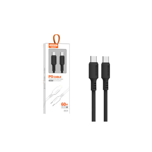 somostel kabel typ-c - typ-c 5a 60w 1.2m power delivery pd czarny 1 sms-bp10