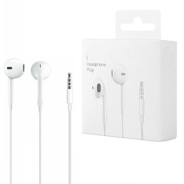 ecobox słuchawki przewodowe do iphone białe earpods jack 3.5mm