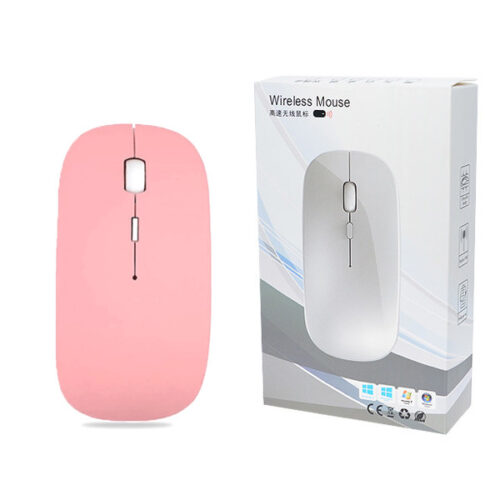 mysz optyczna bezprzewodowa trusty 4d slimfit różowy hq