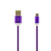 economy kabel usb micro nylon fioletowy 1,5m purple