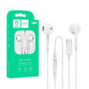 słuchawki uniwersalne denmen typ-c usb-c białe douszne dr09 new chip digital audio