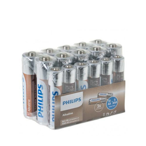 bateria alkaliczna philips 10xaa 6xaaa zestaw 16szt phil-lr036a16f/10