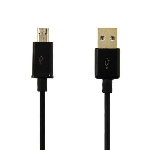 economy kabel usb micro czarny końcówka 8mm 2a 80cm