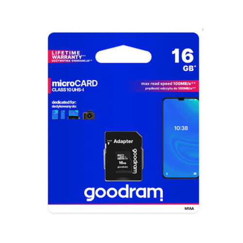 karta pamięci microsd 16gb uhs-i goodram z adapterem tgd-m1aa0160r12